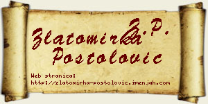 Zlatomirka Postolović vizit kartica